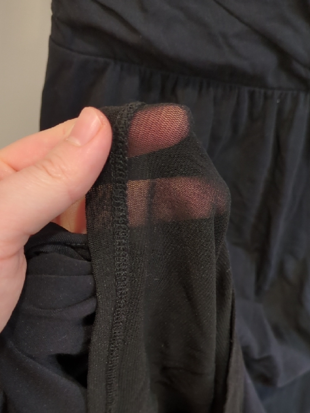 Garnet Hill Black Sleeveless Wrap-Style Mini Dress Medium Minimalist Classic - Picture 5 of 7